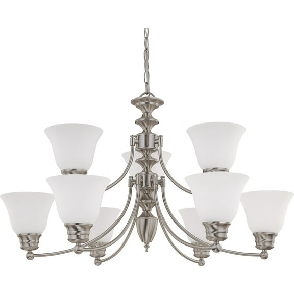 60/3256 Nuvo Lighting Empire-Nine Light Chandelier-32 Inches Wide by 18 Inches High -Traditional Installation
