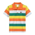 thumbnail image 5 of Toddler Polo Shirts Boys Short Sleeve Kids Cute Embroidered Striped Button down Shirt School Shirts Lightweight Casual Shirts 2-3 Years Clothes Boys, 5 of 5