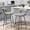 Beige, variant on Hausfame 24-Inch Industrial Swivel Faux Leather Bar Stools (Set of 2) - Grey