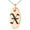 Rose, variant on Stainless Steel Letter X Initial Old English Monogram Engraved Small Oval Charm Pendant Necklace