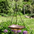 thumbnail image 3 of Sunnydaze Hanging Metal Outdoor Bird Bath Feeder with Hanging Chain, Hand-Hammered Copper, 3 of 8