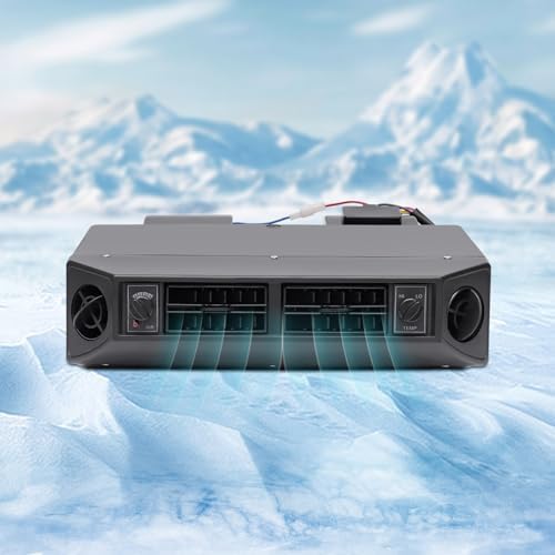 Underdash Evaporator Compressor, 12V A/C Universal Car Heat Cool Air Conditioner Kit, 3 Speed Trucks Under Dash Air Conditioning Evaporator, Replaces BEU-404-100
