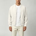 thumbnail image 6 of MXALUOB Men's Bomber Jacket Lightweight Full Zip Ribbed Baseball Collar Trendy Outerwear Solid Flight Windbreaker Casual Zip Jacket, 6 of 6