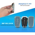 thumbnail image 4 of Key Fob Cover Compatible with Chevrolet Equinox Bolt Trax Sonic Blazer Trailblazer Traverse Cruze Keychain Case Holder Protector,Gold-Blue, 4 of 6