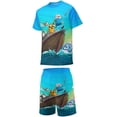 thumbnail image 3 of Adventure Time Jake The Dog Boys Girls Short Sleeve Mesh T-Shirt And Shorts Outfit Set Summer Clothes Set for Kids, 3 of 8