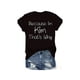thumbnail image 1 of Women's Casual T-Shirt - "Because i'm Kim, That's Why" Graphic Tee, Black with White Text, Comfortable Round Neck, Short Sleeve, Regular Fit for all Seasons, 1 of 6
