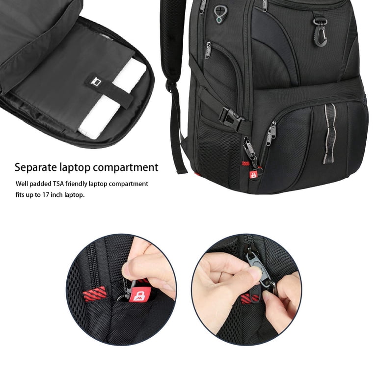 Matein Laptop Backpack, 45L, 17" Laptop, Black photo 6
