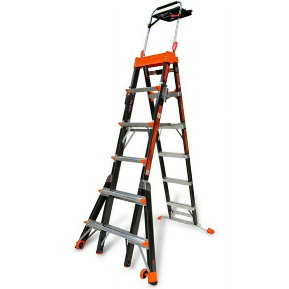 Little Giant Ladders B2200491 Fiberglass Select Step Ladder with Air deck - 6-10 ft. Type 1AA - 15131-920 - Black