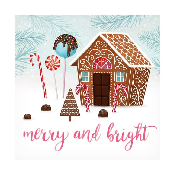 Canvas Wall Art - Victoria Borges 'Sweet Holidays II' Wall Art for Living Room, Bedroom, or Office Décor by Trademark Fine Art - 14 x 14 Inches