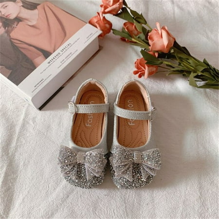 

DancePeanut Spring Summer Girls Mary Jane Leather Shoes 2-12 Years Children Soft Sole Gladiator Bow Tie Dress Shoes Sandals Kids
