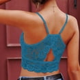thumbnail image 6 of VNKIDY Womens High Neck Thin Spaghetti Strap Allover Floral Scalloped Lace Built In Pads Slim Fit Casual Bralette Camisole For Ladies Daily Shopping Underlayer Daily Wear XL, 6 of 6