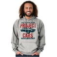 thumbnail image 4 of Vintage Muscle Car Mechanic Husband Men's Big & Tall Graphic Hoodie Brisco Brands 2X, 4 of 5