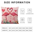 thumbnail image 5 of Awypu Flamingo Throw Pillow Covers 18 X 18 Inch Decorative Pink Bird Pillowcases Tropical Leaves Cushion Covers for Sofa Couch Summer Holiday Home Decor, 5 of 5