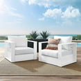 thumbnail image 2 of Lounge Chair Armchair, White, Aluminum, Metal, Fabric, Modern Contemporary, Outdoor Patio Balcony Cafe Bistro Garden Furniture Hotel Hospitality, 2 of 7