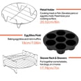 thumbnail image 4 of 9Pcs Air Fryer Accessories Set Food-grade Air Fryer Accessories with Cake Basket Pizza Pan Stainless Steel Skewer Rack Oil Brush Suitable for 3.7/5.9 QT Air Fryer, 4 of 11