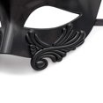 thumbnail image 4 of Máscara de hombre griego romano, máscara de media cara veneciana para baile de máscaras Mardi Gras fiesta de Halloween (negro), 4 of 5