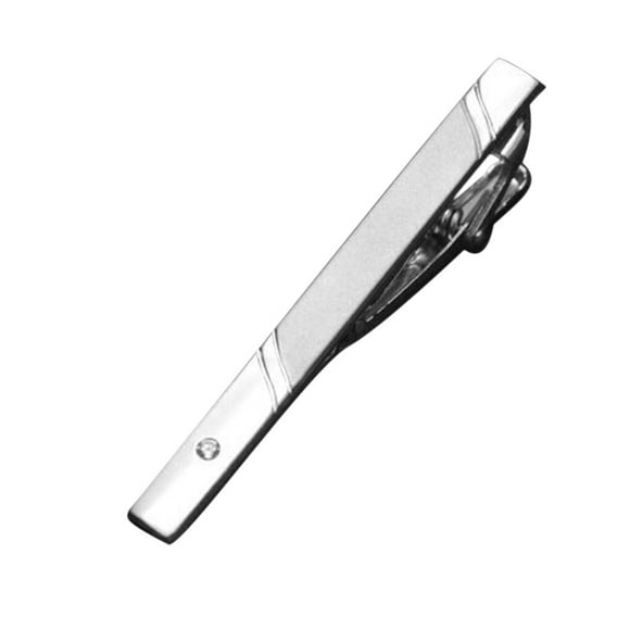 1pc Men Metal Silver Tone Simple Necktie Tie Bar Clasp Clip Clamp Pin