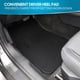 thumbnail image 2 of Bdk Alfombrillas Clásicas Para Coche Y Automóvil - Ajuste Universal - Delanteras Y Traseras Con Talonera (Negras) - 45142, 2 of 5