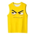 thumbnail image 3 of Tisuna Summer Vest Tops For Girls Boys Child Cartoon Print Sleeveless Crew Neck Tshirt Comfortable Causal Teen Kids Youth School Sport Playwear Yellow Size 4-5 Years, 3 of 6