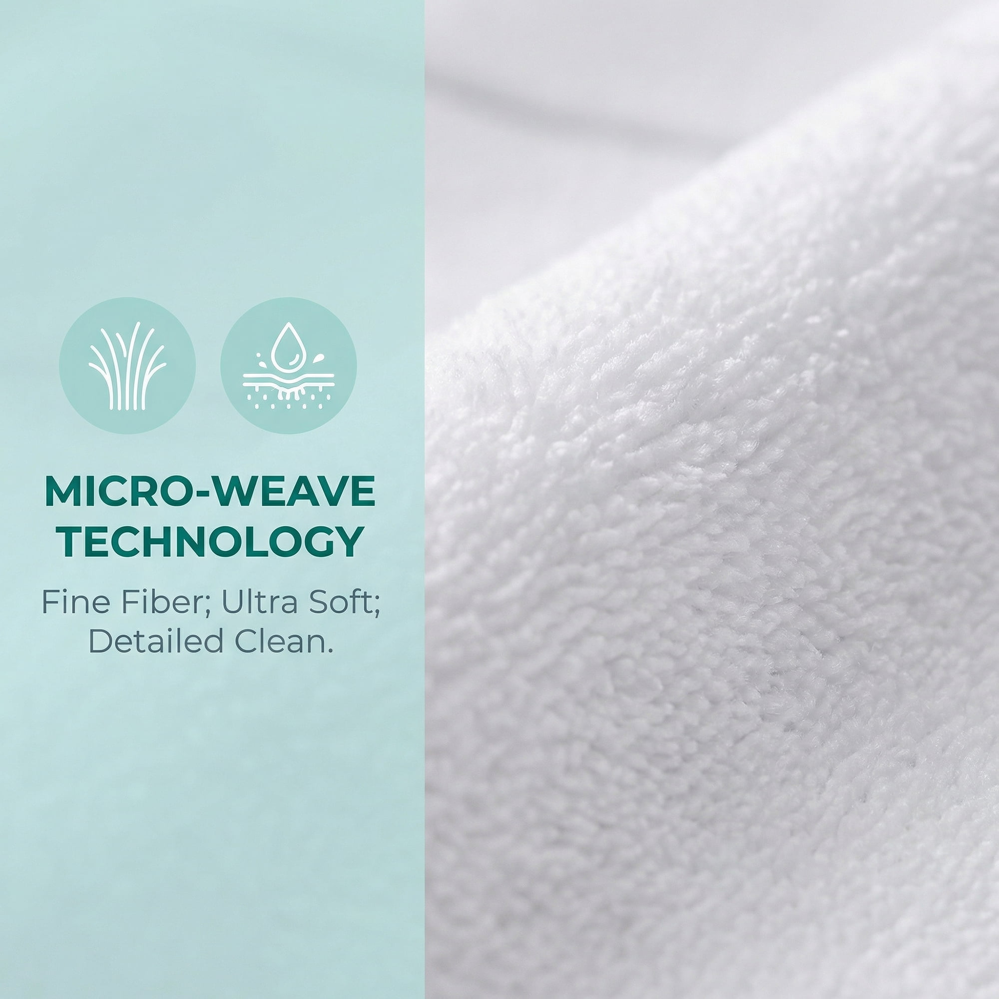 Unique Bargains 6 Pcs Microfiber Absorbent Striped Cleaning Cloths White 12" x 12"
