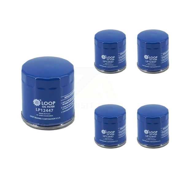 LOOP Engine Oil Filter (5 Pack) for Car Chevrolet GMC Silverado 1500 Sierra Cadillac Buick Trailblazer Encore GX XT4 Blazer XT5 Envision Yukon Tahoe Acadia Limited XL Colorado LTD Suburban KLO-100296