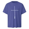thumbnail image 6 of SLdy Jesus Shirts for Men Mens Oversized T Shirt Cross Bible Verse Tops Graphic Tees, Purple XL, 6 of 7