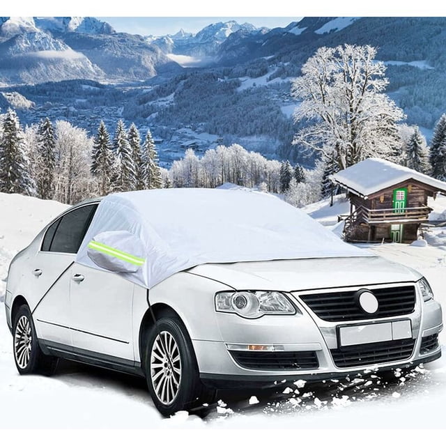 Parabrisas de Coche, Cubierta de Parabrisas Anti-Nieve Cubierta de Parabrisas de Coche Anti-Helada Anti UV Cubierta de Parabrisas Cubierta de Protección Parabrisas Delantero Universal para Coche, 130