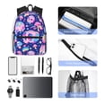 thumbnail image 4 of Disketp colorful Skull mushroom rainbow Mochila Ligera Clásica con Múltiples Bolsillos, Mochila Casual para Hombre y Mujer, Ideal para Escuela, Trabajo y Viajes, 4 of 6