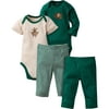 Gerber Newborn Baby Boy Mix N Match Onesies Bodysuits & Pants, 4pc Set