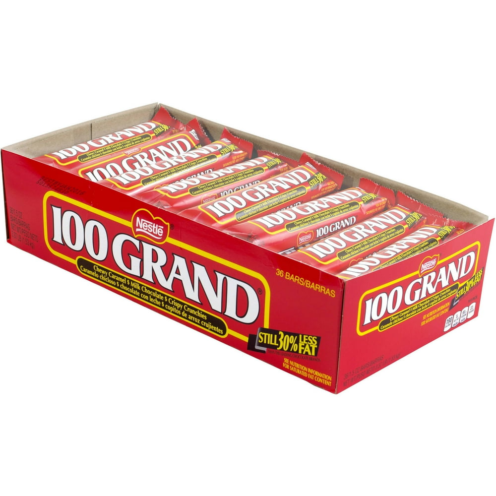100 Grand Candy Bars, 1.5 oz, 36 count