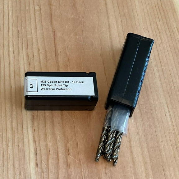 RafKat Cobalt Drill Bit 1/8 Inch, 10-Pack