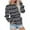 Gray, variant on Jsaierl Womens Sweatshirts Cute Striped Print Sweatshirts Round Neck Tunic Pullover Tops Oversized Long Sleeve Blouses Fall Saving