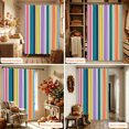 thumbnail image 6 of Colorful Striped Shower Curtain, Waterproof Shower Curtains for Bathroom, Modern Farmhouse Stripes Abstract Art Washable Fabric Bathtub Curtain Set Bath Decor with 12 Hooks 72"x78", 6 of 8