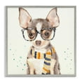 thumbnail image 4 of Stupell Industries Hipster Chihuahua Puppy With Glasses And Scarf Watercolor, 24 x 24,Design by Main Line Studio, 4 of 5