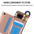 thumbnail image 6 of SaniMore for Google Pixel 8 6.2" 2023 Case with Flip Wallet Credit Card Holder, Premium PU Leather Magnetic Clasp Kickstand Heavy Duty Shockproof Anti-drop Cover For Google Pixel 8, Rosegold, 6 of 10
