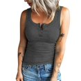 thumbnail image 3 of Lovebay Womens V Neck Henley Tank Tops Low Cut Solid Sexy Summer Sleeveless Button Down Shirts S-3XL, 3 of 6