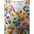 thumbnail image 4 of Easter Scrubs Tops for Women Nursing Uniform Tops T-Shirt V-Neck Short Si Mock Wrap Top Tee, 4 of 7