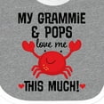 thumbnail image 4 of Inktastic Grammie and Pops Love Me Grandson Boys or Girls Baby Bib, 4 of 4