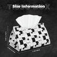 thumbnail image 6 of Lsque Doodle Cute Cat Printed Long Tissue Box Cover Holder, Facial Paper Organizer Dispenser,Triangle with Bottom Belt, PVC Leather Decorative Organizer, 6 of 9