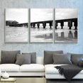 thumbnail image 2 of wall26 Floating Framed Canvas Wall Art for Living Room, Bedroom Black and White Landscape Canvas Prints for Home Decoration Ready to Hang - 16"x24"x3 Panels, 2 of 4
