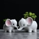 thumbnail image 4 of Maceta de cerámica con diseño de elefante para cultivo de plantas (pequeño elefante colorido), 4 of 7