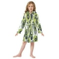 thumbnail image 6 of FORMRS Niños Bathrobe Unisex Hooded Robe Soft Plush Pajamas Sleepwear, Size 4-6T, Gray Floral, 6 of 7