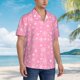 thumbnail image 3 of Balery Snowflake pink backgrounds Camisas hawaianas de manga corta para hombre, camisas playeras de corte holgado, camisas de vacaciones con botones,X-Large, 3 of 7