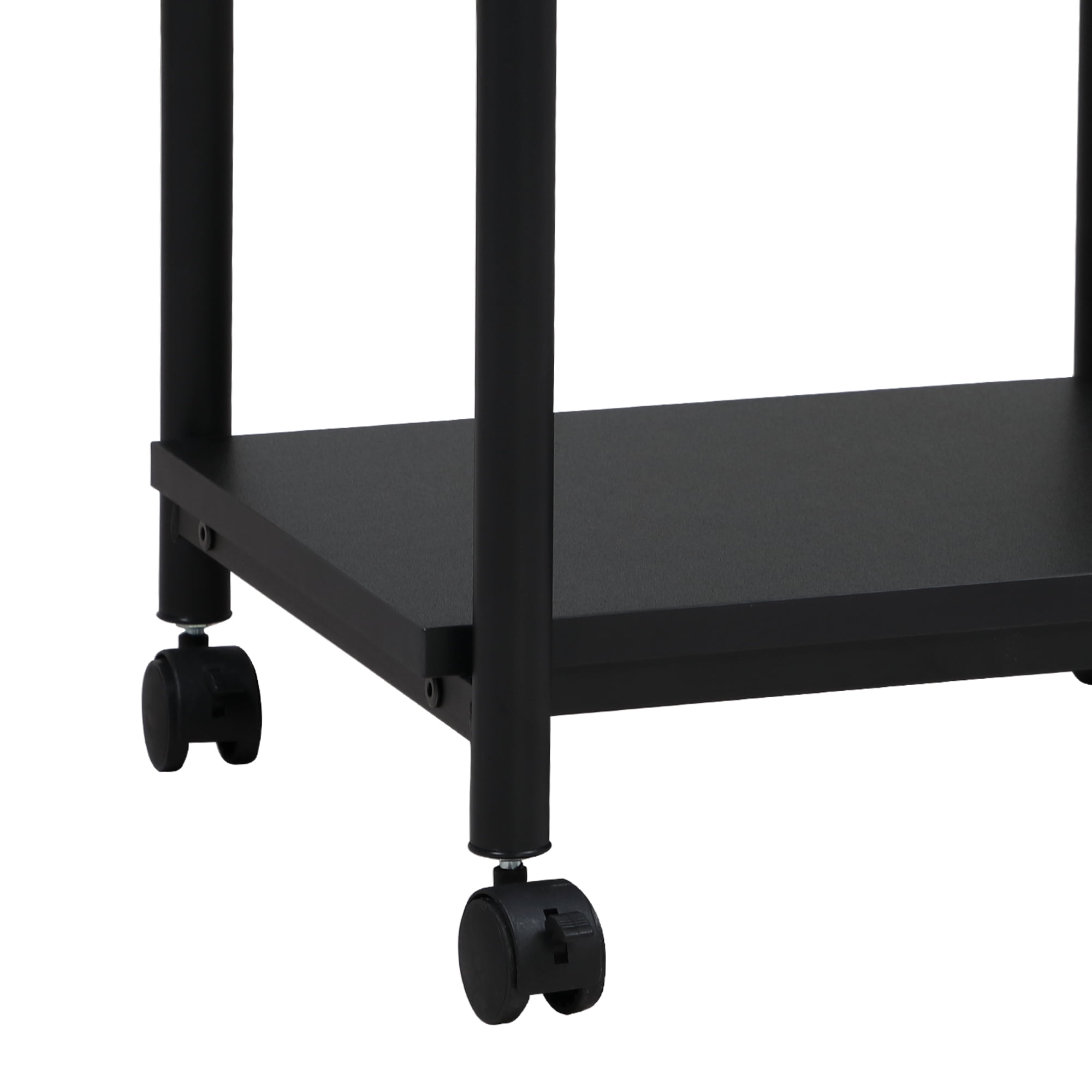 Kepooman Modern Printer Stand with 4 Universal Wheels, 2-Tier Portable Printer Cart Perfects for Office Living Room Kitchen, Black Kepooman Modern Printer Stand with 4 Universal Wheels, 2-Tier Portable Printer Cart Perfects for Office Living Room Kitchen, Black