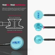 MDF Acoustica® Lightweight Dual Head Stethoscope (MDF747XP) - Matte Black and Blue