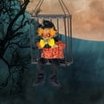 thumbnail image 2 of Halloween Decorations,Scary Halloween Decoration Outdoor Decor With Motion Sensor Hanging Prisoner Cage Light Up Eyes Talking Spirit Halloween Animatronic Home Decor, 2 of 6