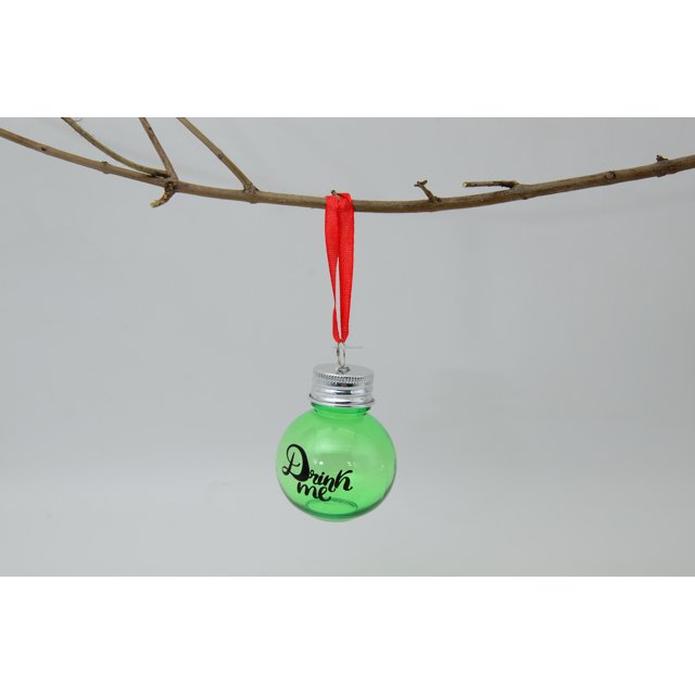 Adorno de alcohol, bébeme bolas, adorno decorativo, bola de bebida, adorno de bebida de plástico de 8 cm, adorno de árbol de Navidad