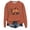 Orange, variant on Gunia Pumpkin Halloween Sweatshirt Women Unisex Graphic Print Long Sleeve Hoodless Crewneck Sweatshirt Casual Pullover Tops Fashion Streetwear Fall Trendy Clothes Grey S-2Xl