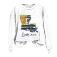 thumbnail image 4 of Tweang Plus Size Women Mardi Gras Print Sweatshirt Mardi Gras Hoodie Womens Carnival Sweatshirts Cold Shoulder Tops Long Hoodies for Women Plain Shirts for Women Christmas Hoodie White 2xl, 4 of 4