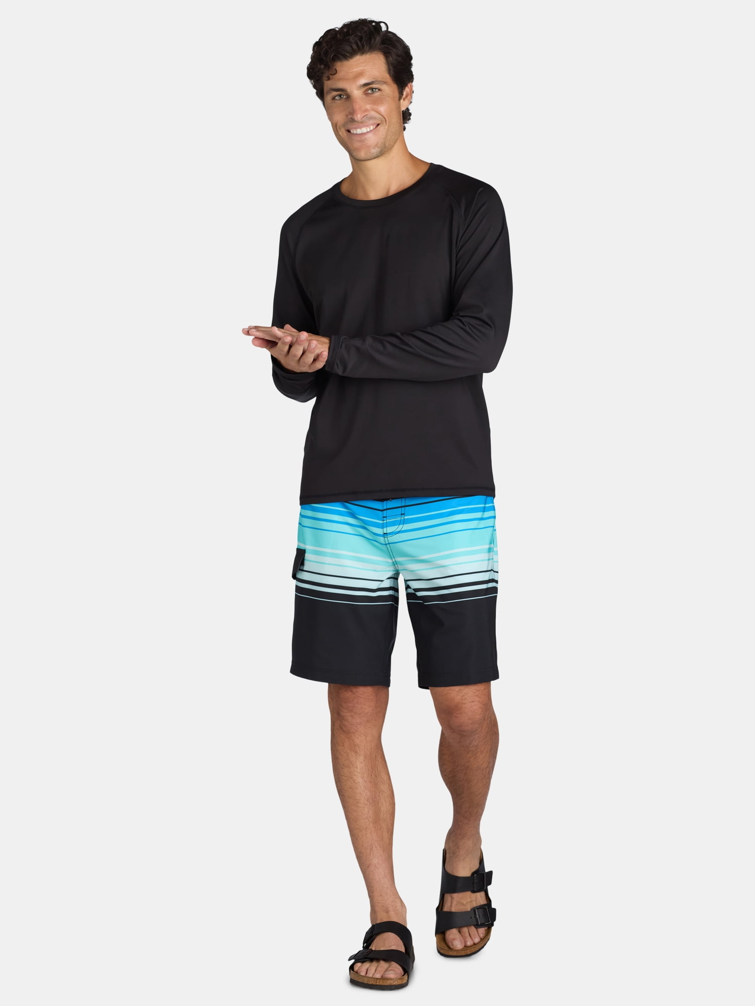 George Men's & Big Men's Sun Shirt with Long Sleeves, UPF 50+, Sizes S-3XL